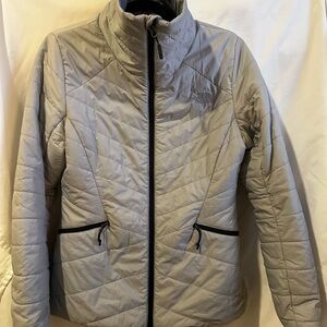 The North Face Light Gray Quilted Jacket